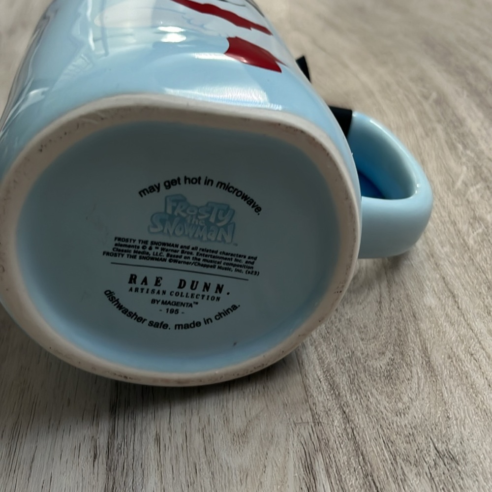 Rae Dunn Frosty The Snowman Blue Mug Winter NWT - Picture 3 of 3